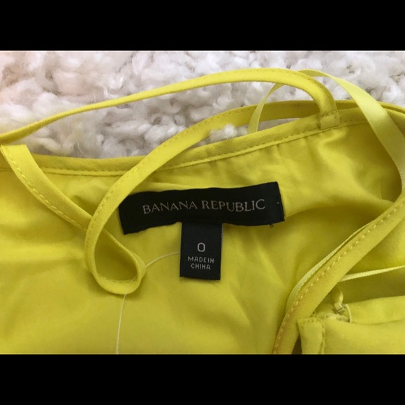 NWT Banana Republic Neon Yellow Midi Dress - Picture 8 of 8